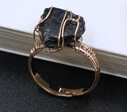 Pheromone Ring with Natural Amethyst Crystal (One Piece)